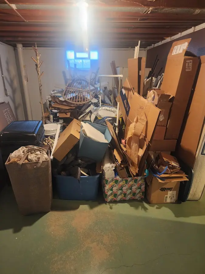 Roll-off dumpster container at job site for 2 Yard Dumpster Rental in Allen